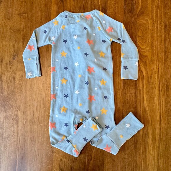 MAGNETIC ME Stars Convertible Coverall Baby 9-12 Months Blue Organic Romper NWT - Picture 10 of 10